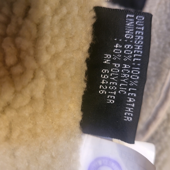 Vintage Brown Wilsion's Leather patchwork trench coat sherpa lined - Picture 12 of 16